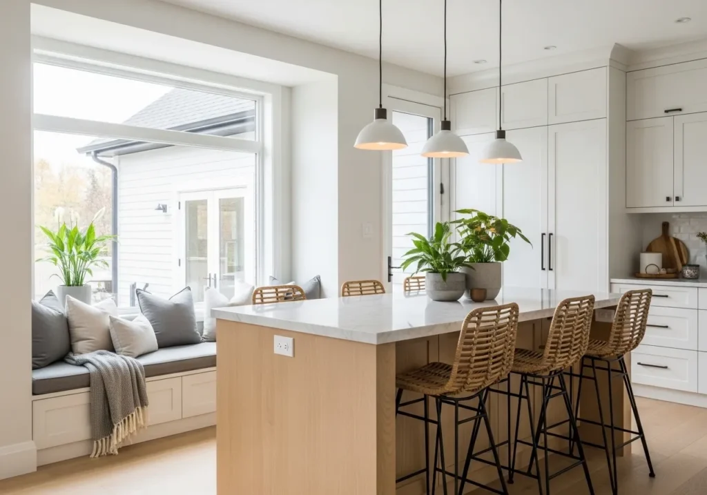 Island with Built-In Seating