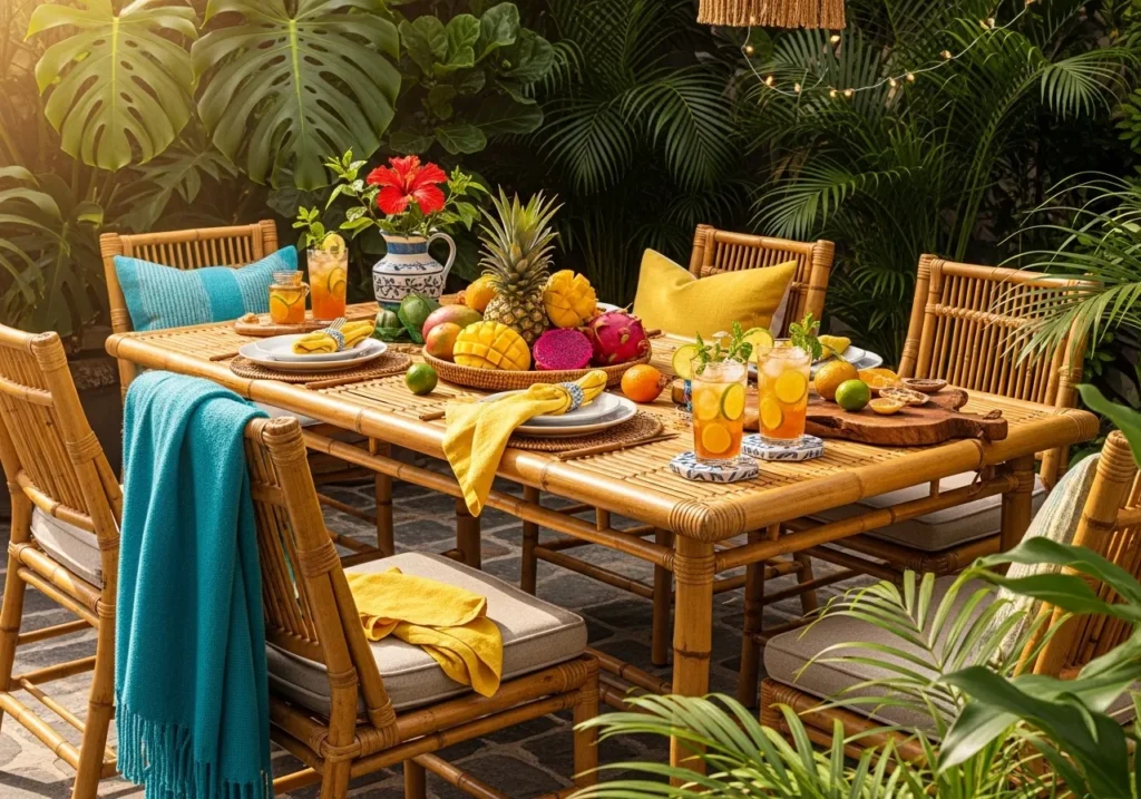 Tropical Outdoor Dining Theme