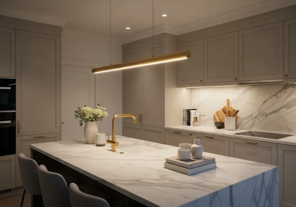 Gold Linear Pendant Lights