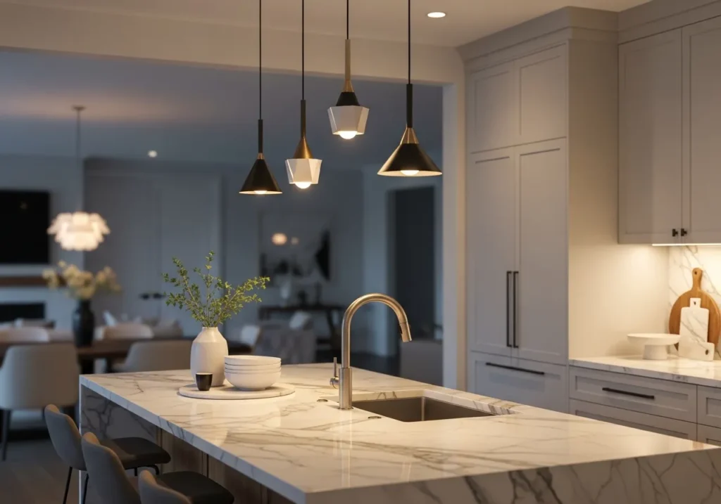 Cluster Pendant Light Arrangement