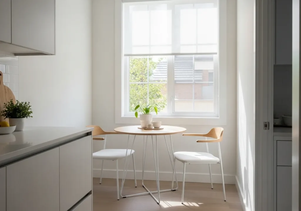 Compact Round Table Corner Nook