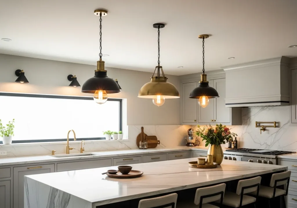 Mixed Metal Pendant Lights