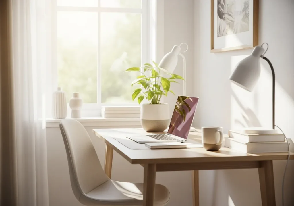 Bright Window Desk Setup