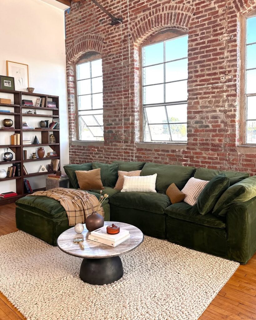  layered beige living room boucle sofa