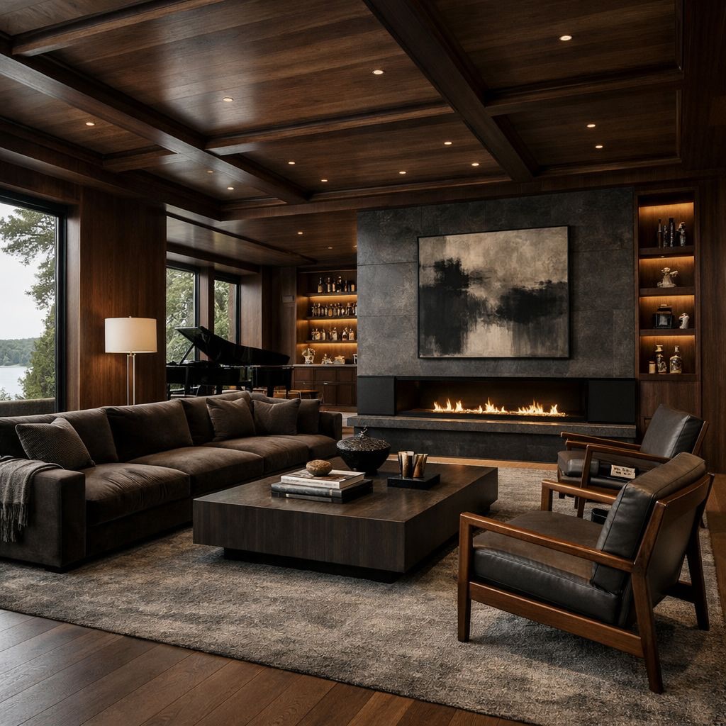  beige living room warm wood accents