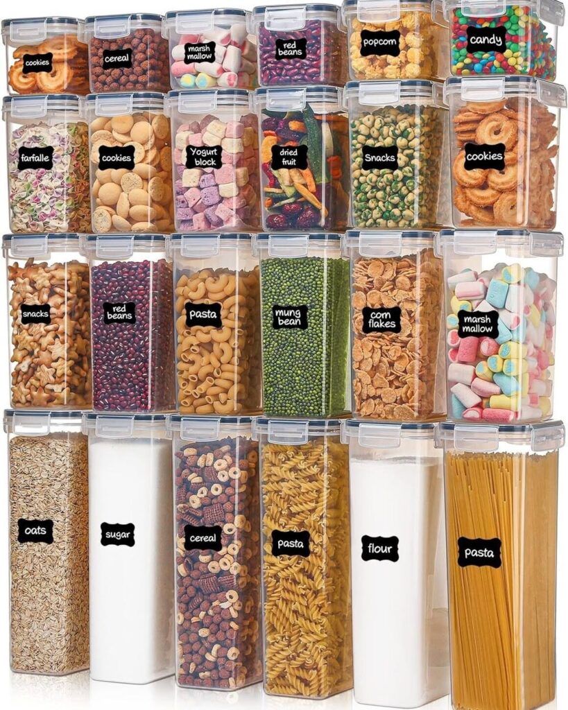  labeled kitchen pantry organization