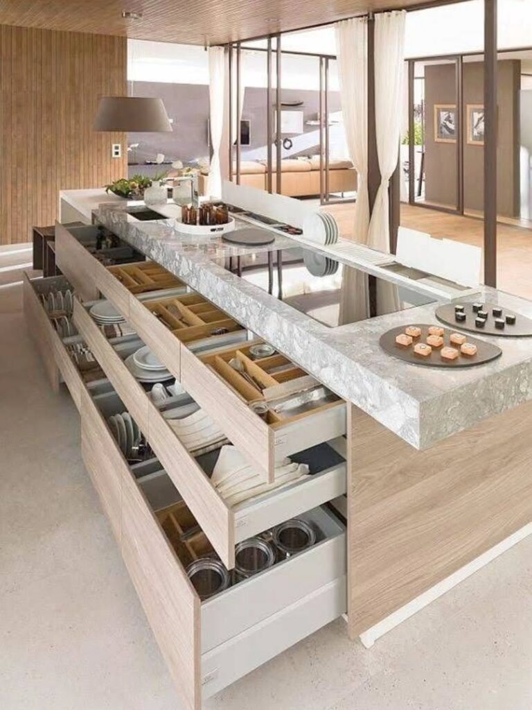 : pull out pantry drawers kitchen