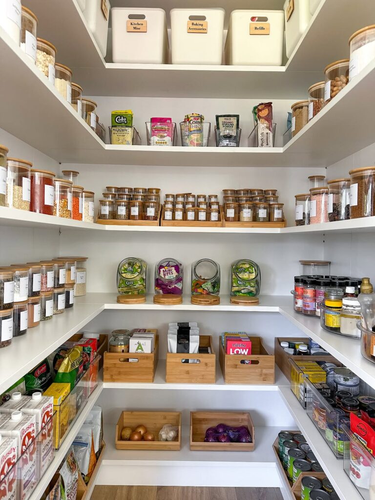 baking station pantry organization