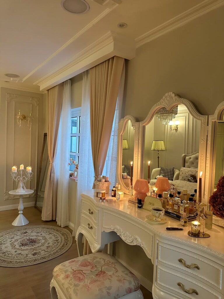  marble powder room vanity
