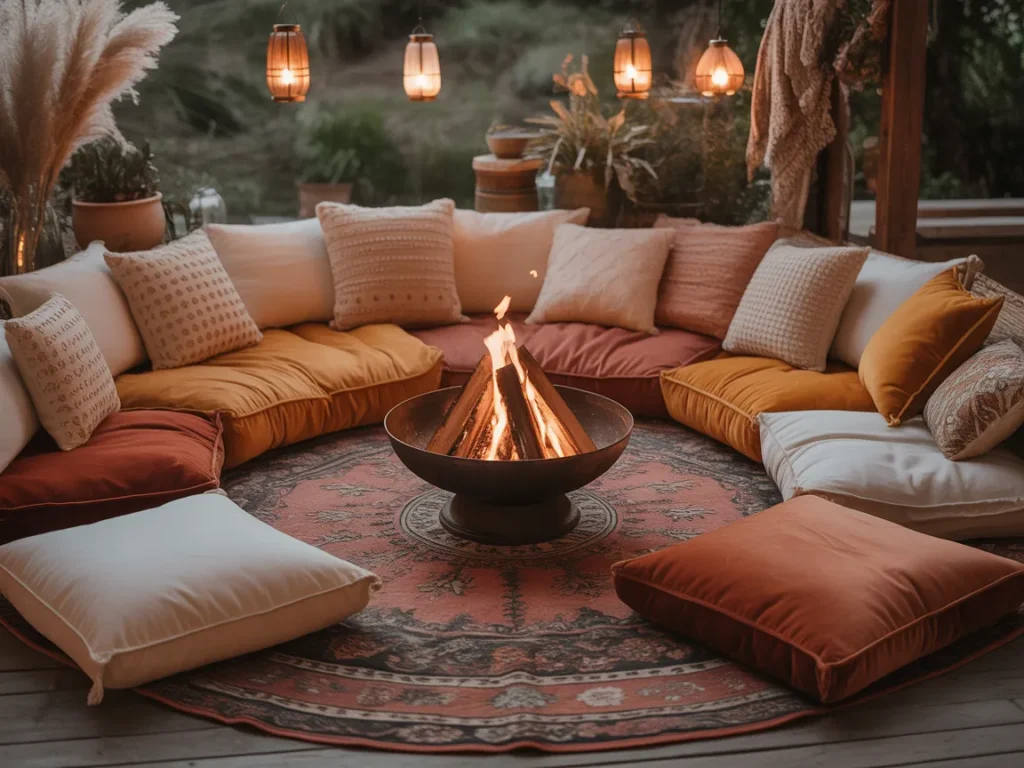 Boho Floor Cushion Seating
