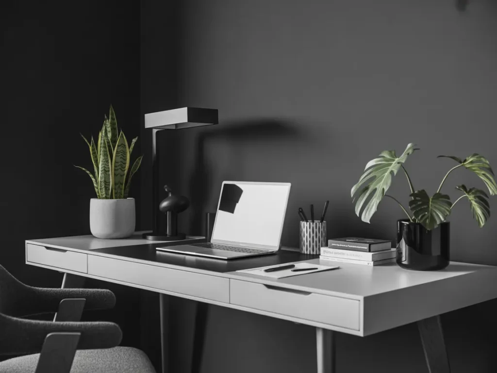 Monochrome Black and White Office