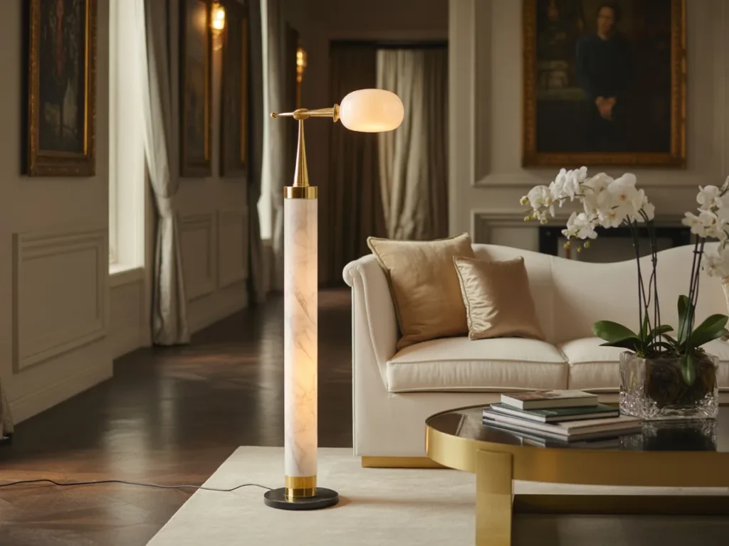 Marble Base Floor Lamp for Luxury Appeal