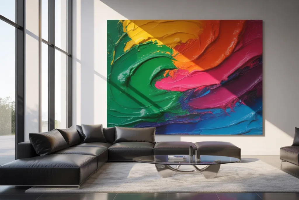 Colorful Abstract Canvas for Bold Interiors