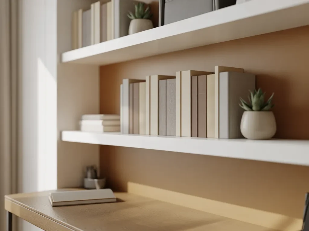 Wall Shelf Styled Office