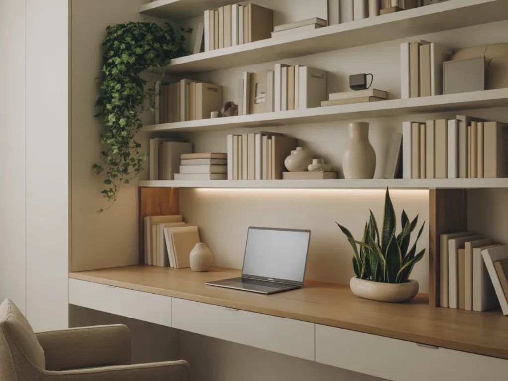 Built-In Desk with Storage
