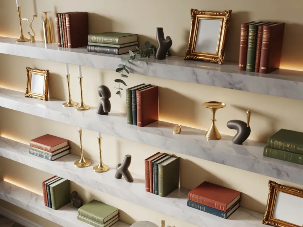 Luxury Marble Shelf Styling
