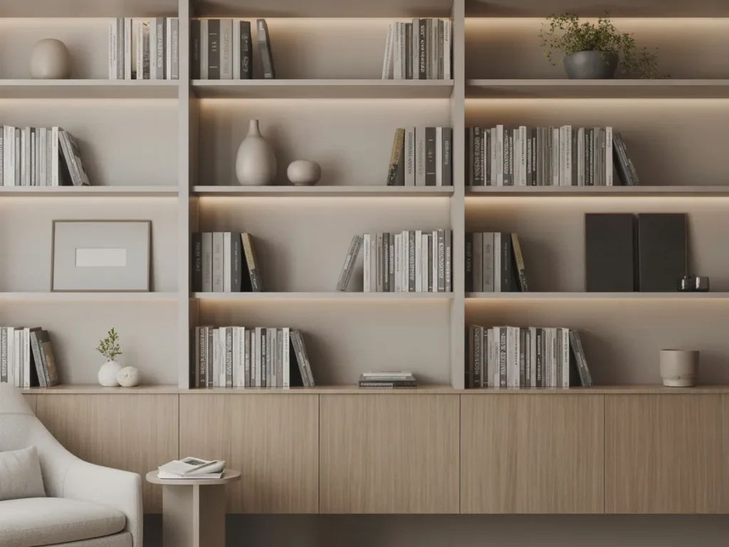 Hidden Storage Shelves for Clutter-Free Desk