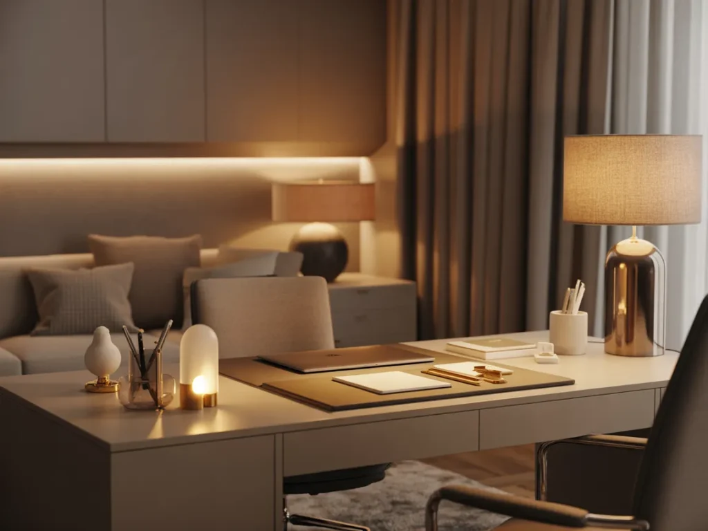 Warm Ambient Lighting For Focus-Friendly Atmosphere