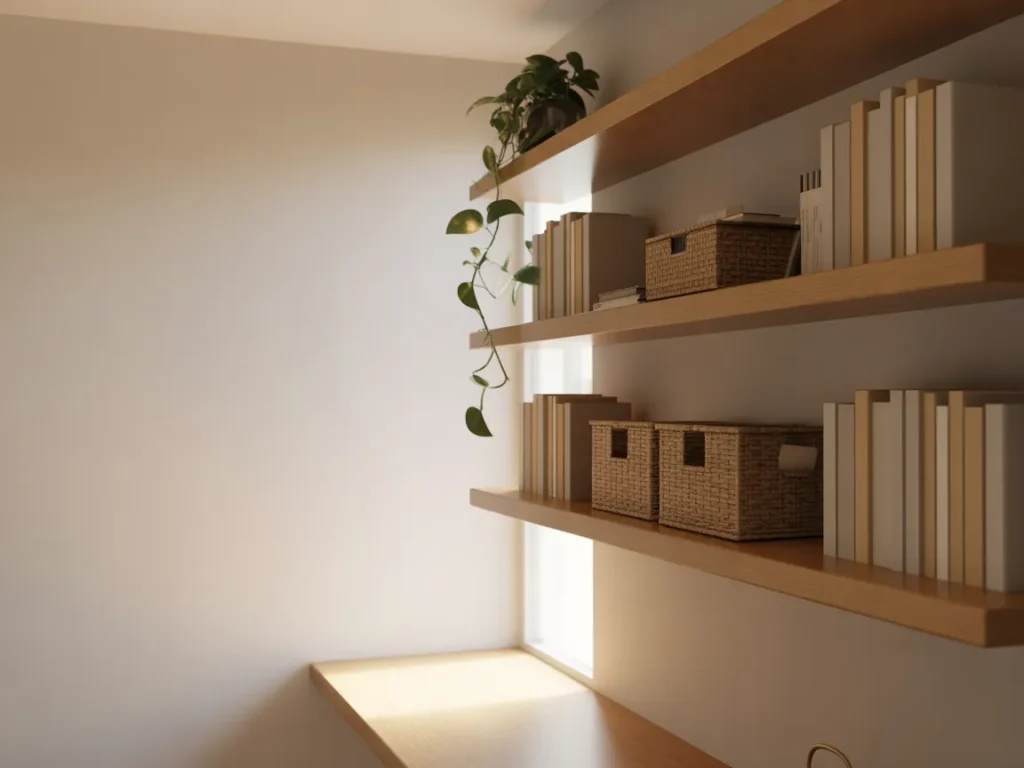 Corner Shelves to Maximize Small Spaces
