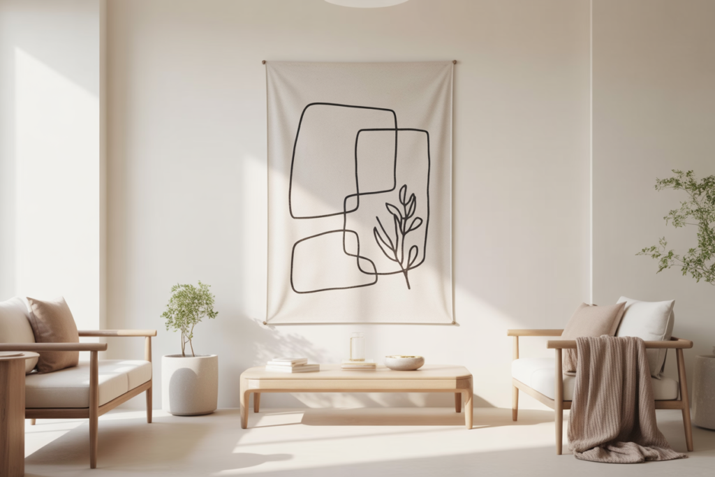 Modern Line Art Canvas for Minimal Spaces