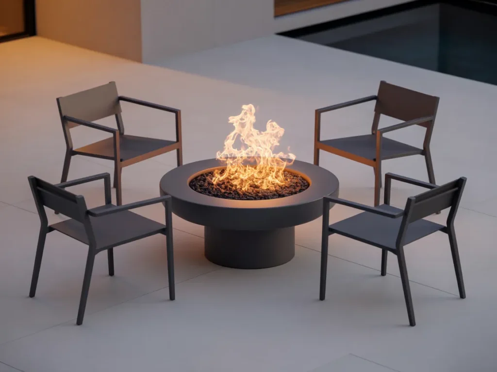 Modern Metal Chair Arrangement