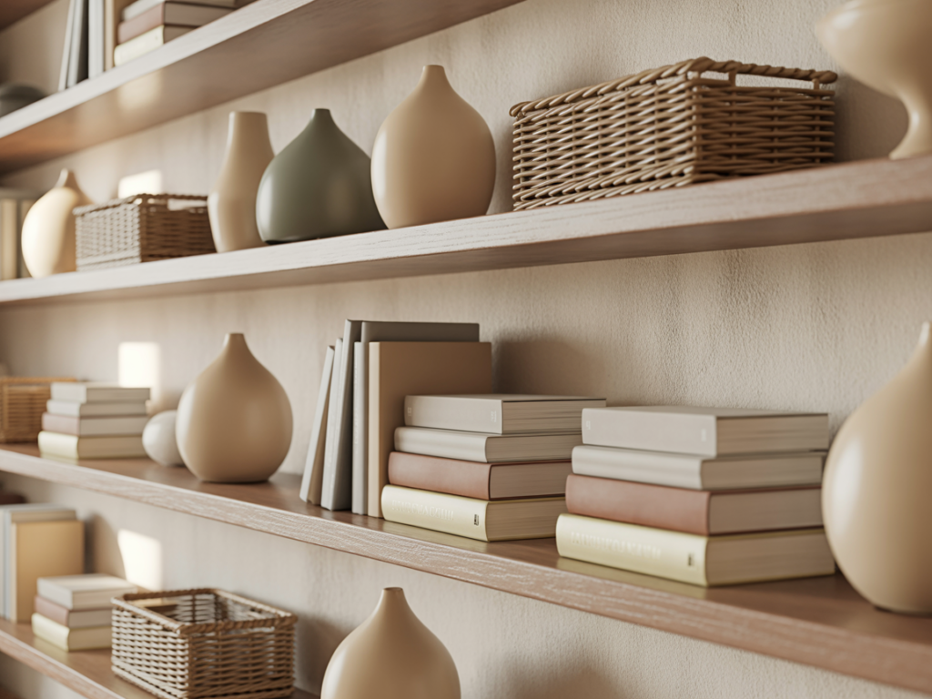 Layered Texture Shelf Styling