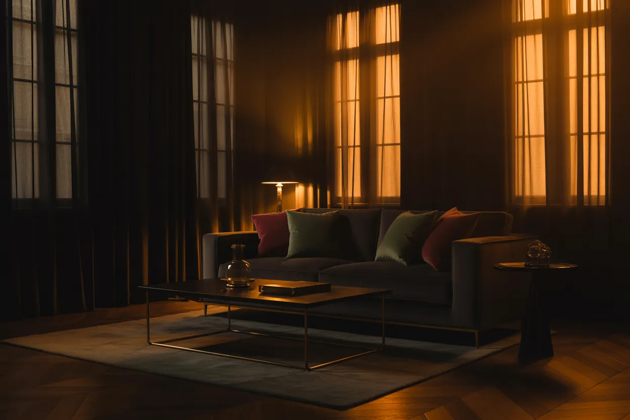 Moody Dark Living Room