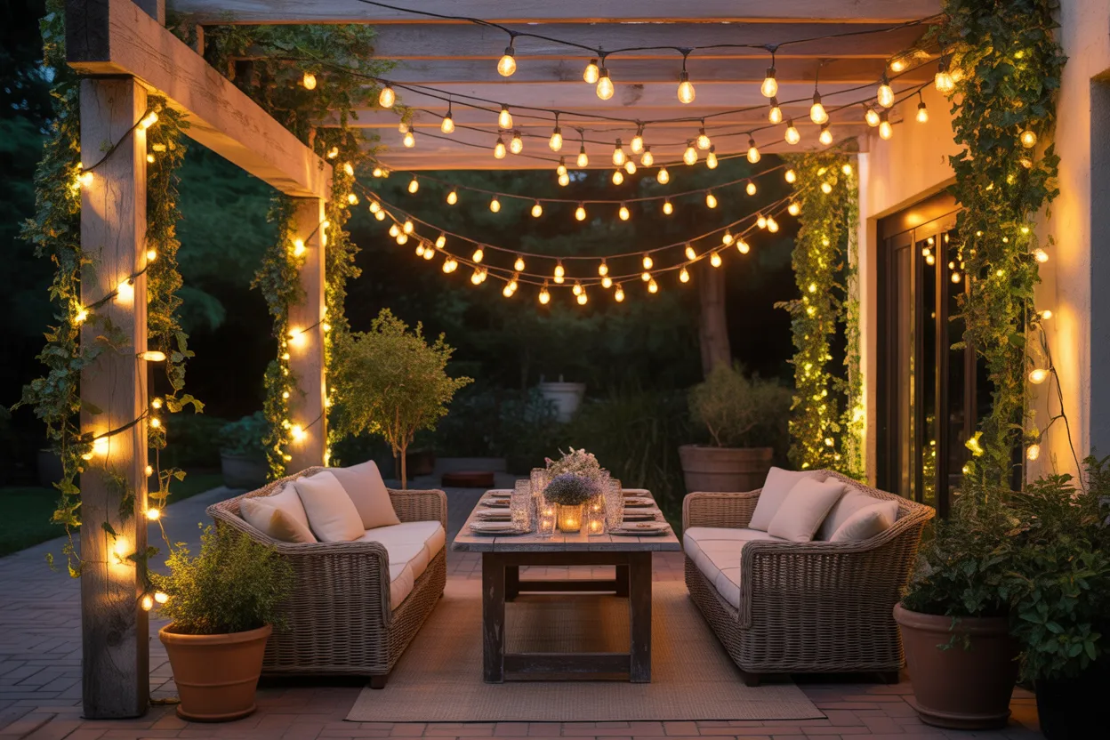 String Light Patio Ideas