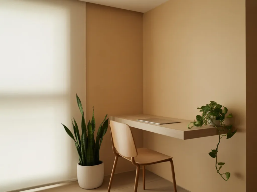 Minimalist Floating Desk Corner
