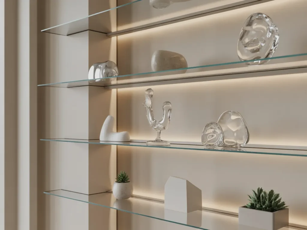 Glass Wall Shelf Elegance