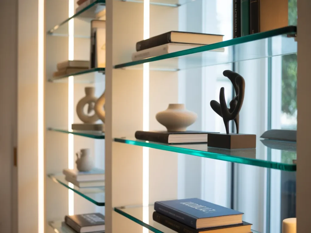 Glass Shelves for an Elegant Touch