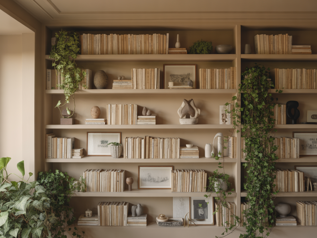 Decorative Styling Enhances Bookshelf Appearance