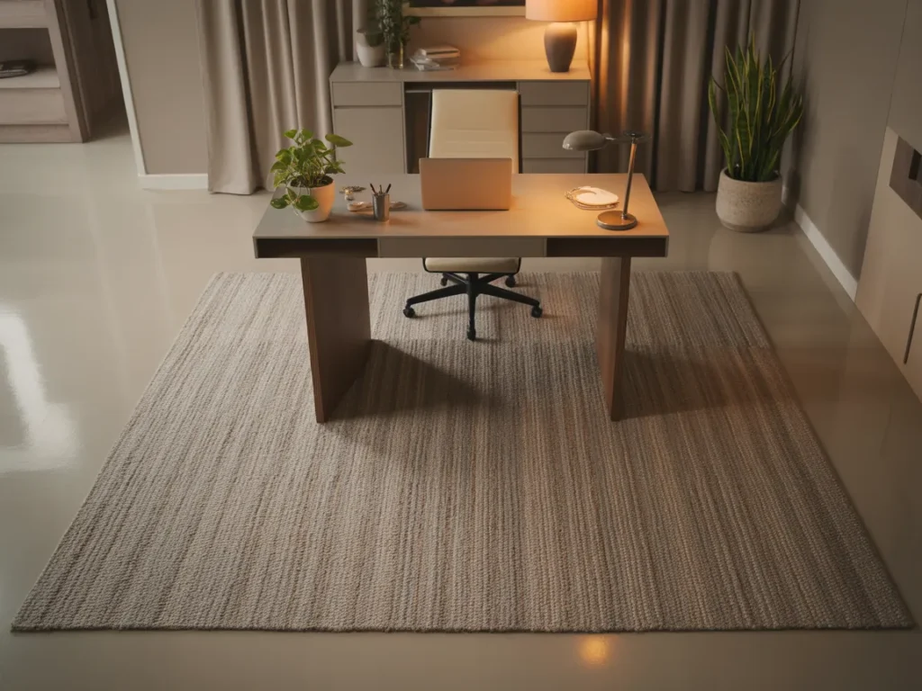 Home Office Rug Size (6x9 for Desk Area)