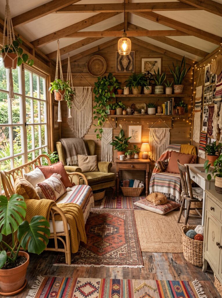 Boho-Inspired She Shed