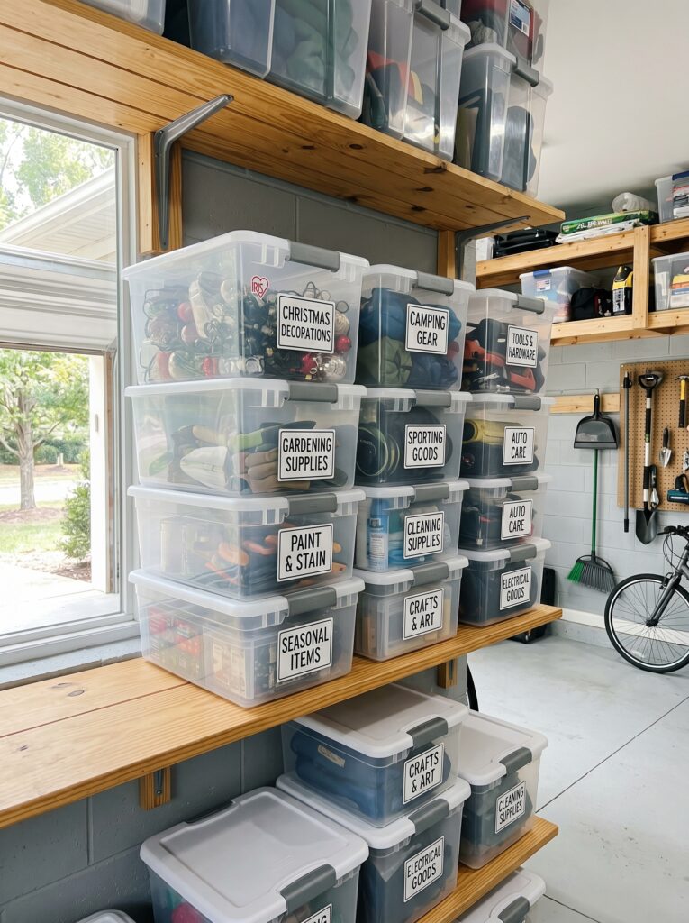  Add Clear Storage Bins