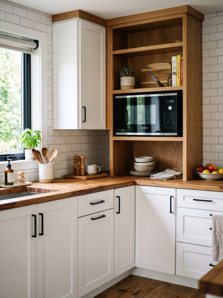 Corner Cabinet Microwave Placement