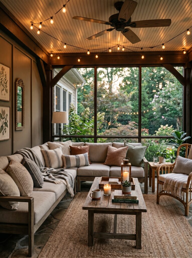 Cozy Outdoor Living Room Setup