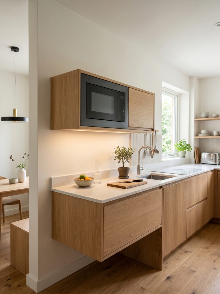 Floating Cabinet Microwave Design
