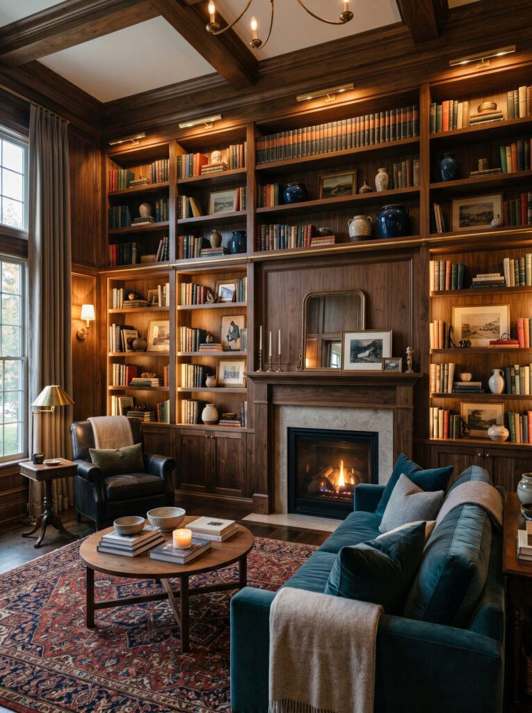  Floor-to-Ceiling Built-In Bookshelves