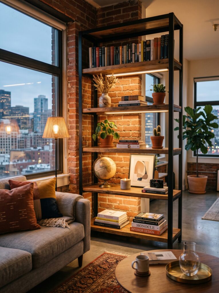 Black Metal Industrial Bookshelves
