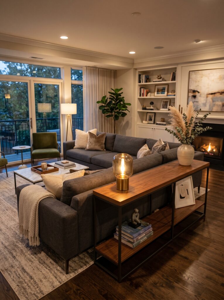 Long Console Table for Large Sofas