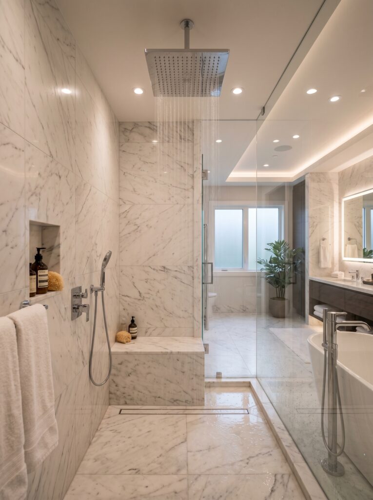 Ceiling-Mounted Rainfall Shower Head