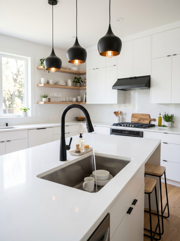  Matte Black Faucet for Bold Contrast