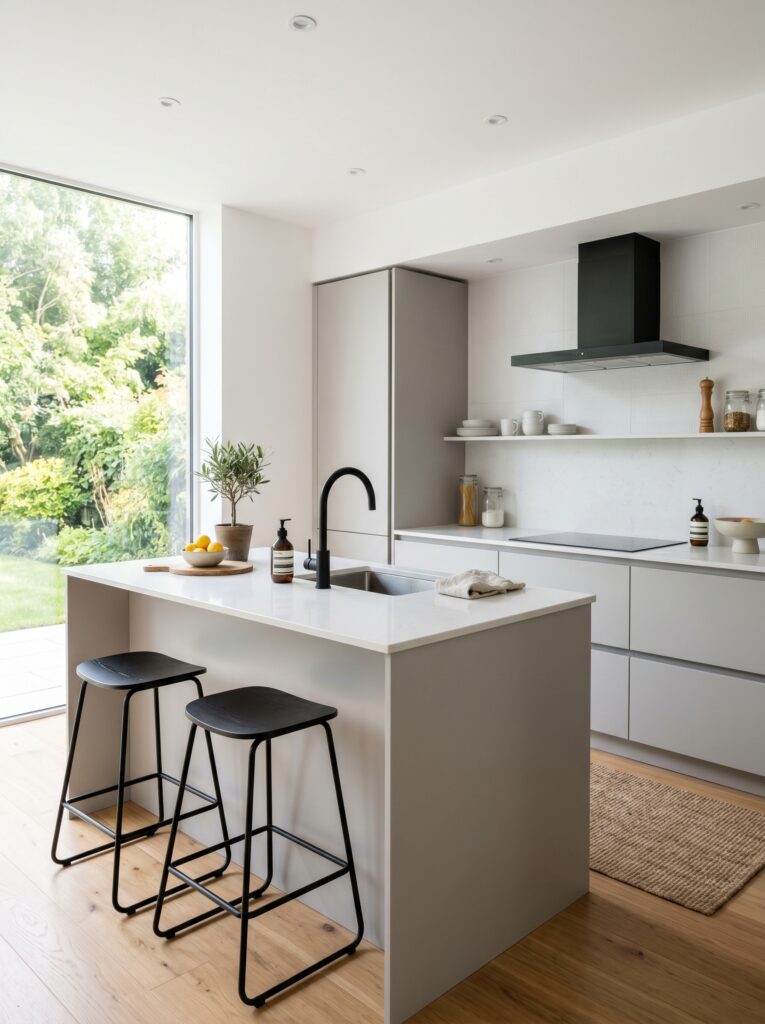  Matte Black in a Minimalist Kitchen