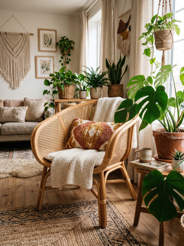 Rattan or Woven Accent Chair