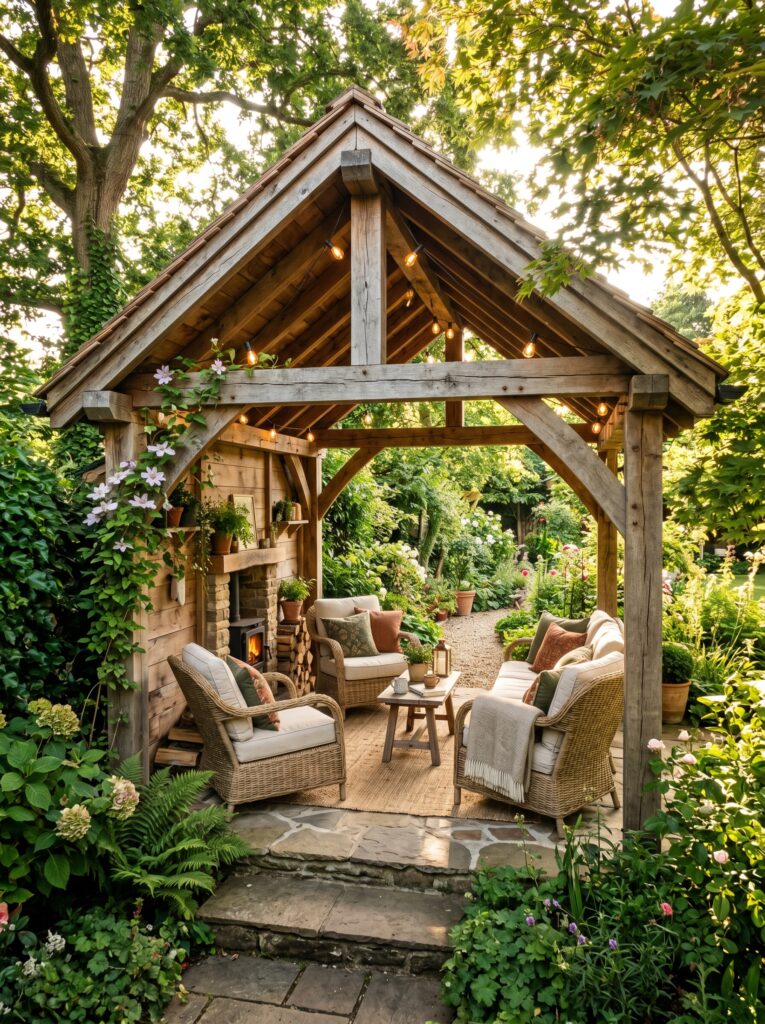  Rustic Wooden Pavilion