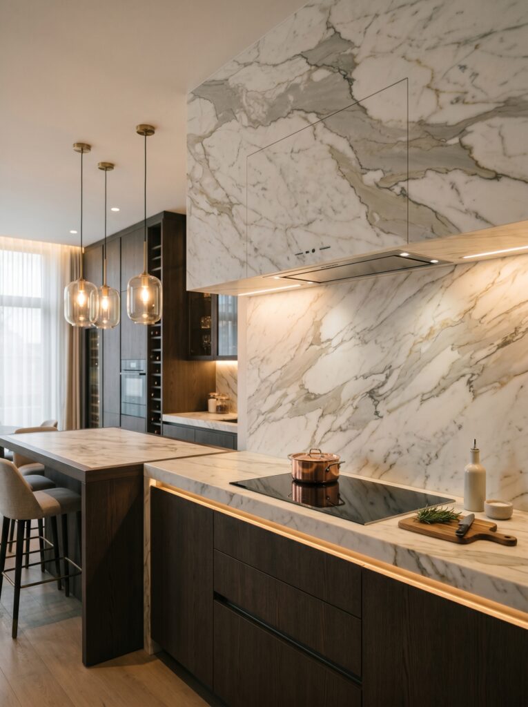 Seamless Hood Vent with Full Backsplash