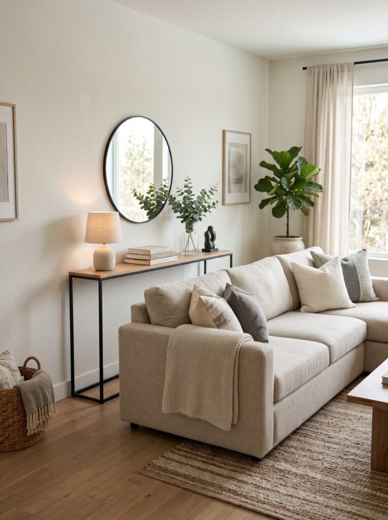 Slim Minimalist Console Table