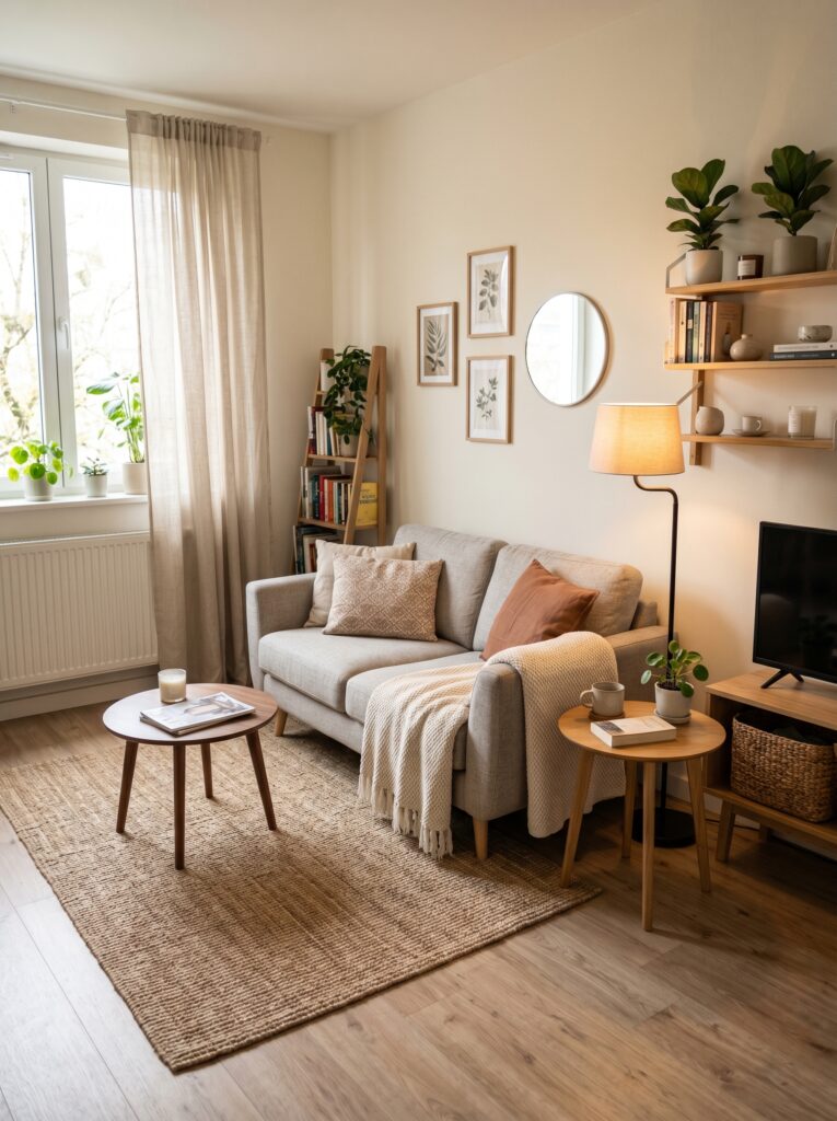 Use a Small-Scale Sofa