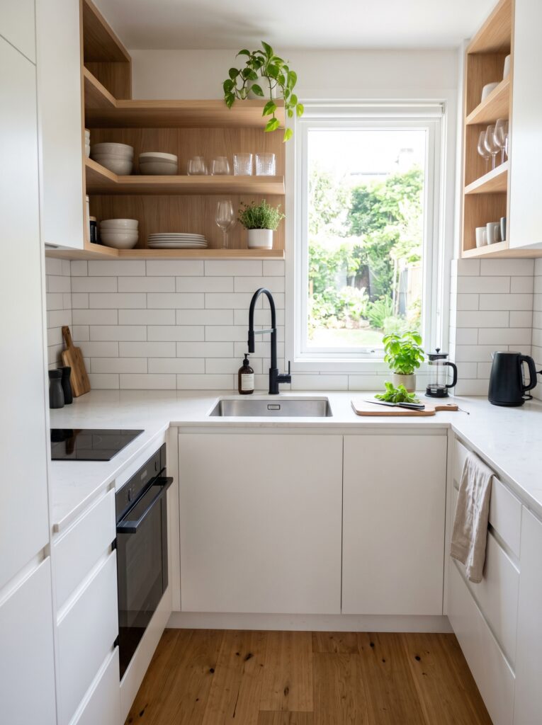 Sleek Matte Black in Small Kitchens